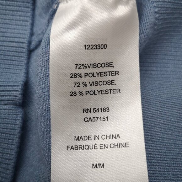 NWT Karl Lagerfeld Ladies Size Medium Blue Lightweight Round Neck Sweater - Picture 6 of 11